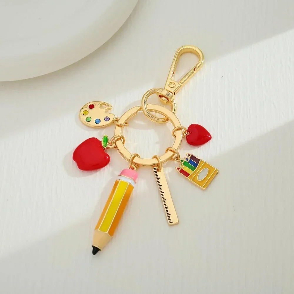 Colorful Teacher Keychain Bag Charm Rope Evil Eye Purse Accessory